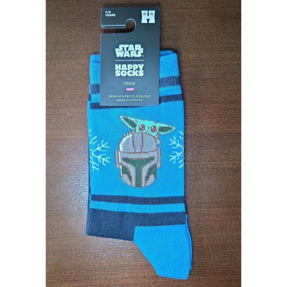 Kids STAR WARS Happy Socks Grogu Mandalorian Sock 7-9 Years NWT - Picture 2 of 6